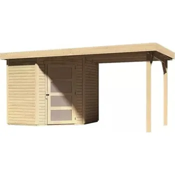 Zahradní domek LANIT PLAST, s.r.o. dřevěný domek KARIBU SCHWANDORF 3 + přístavek 240 cm (77738) natur LG3891