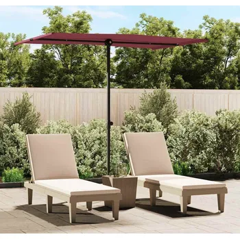 Slunečník vidaXL Zahradní slunečník s hliníkovou tyčí 2 x 1,5 m [47336] Barva: Vínová