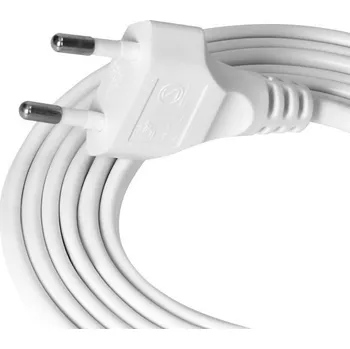 elektrický kabel Flexo šňůra, 2P, 2x0,75mm2, 1,9m, bílá