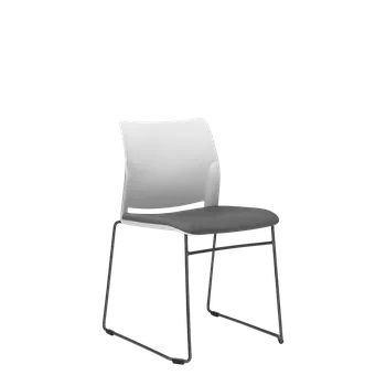 Jídelní židle Konferenční židle TREND 521-Q-N1 (podnož černá, čal. sedák, opěrák plast, stohovatelná)