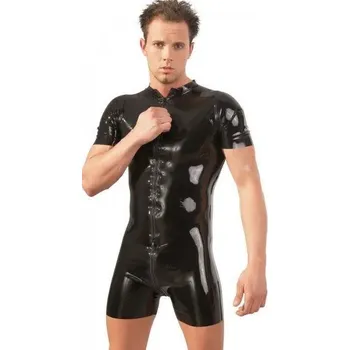 BDSM obojek Latexový krátký pánský overal, S