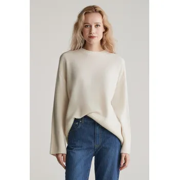 Dámský svetr SVETR GANT CASHMERE C-NECK VINTAGE CREAM