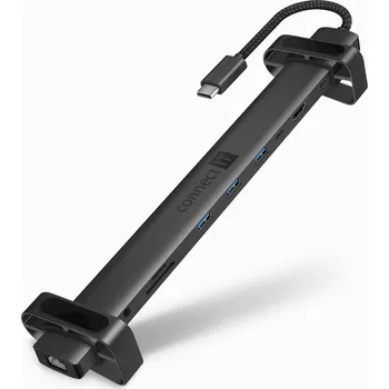 Příslušenství pro notebook CONNECT IT USB-C dokovací stanice, Multi10IN1 (1xHDMI), externí, ANTRACITOVÁ