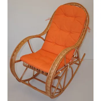 Křeslo Axin Trading s.r.o. Houpací křeslo Bujak - polstr oranžový melír