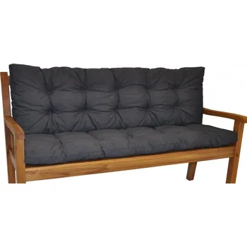 Axin Trading s.r.o. Polstr na zahradní lavičku 120 cm - látka tmavě šedý melír