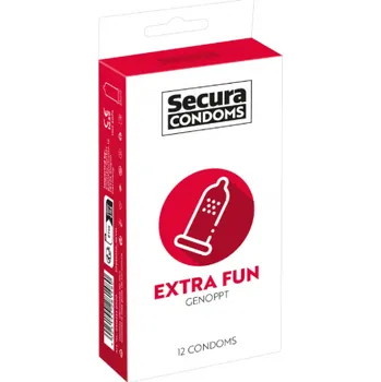 Kondom Secura Extra Fun – vroubkované kondomy (12 ks)
