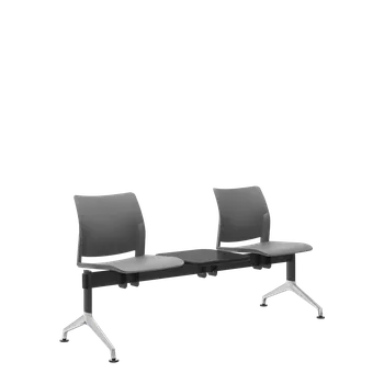 Jídelní židle Dvojmístná lavice TREND 533-2T-N1 se stolkem (plastový nebo čalouněný sedák)