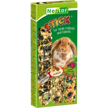 Krmivo pro hlodavce NESTOR Tyčinky 3V1 Králík 175g
