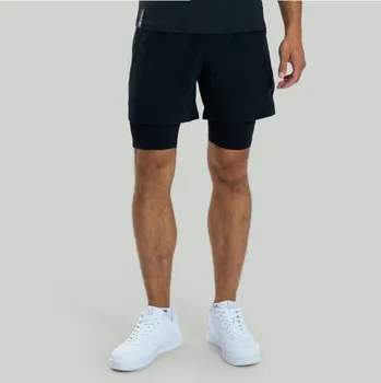Pánské kraťasy GymBeam Šortky 2v1 ULTRA Black - STRIX Velikost: L, Barva: černá
