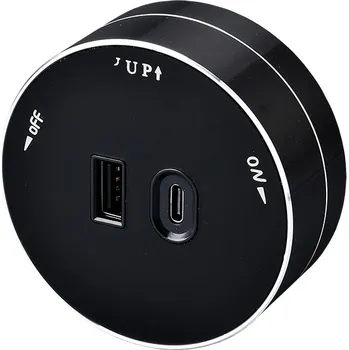 Prodlužovací kabel Viking zásuvkový modul A60, 1x USB-A, 1x USB-C, PD, černá