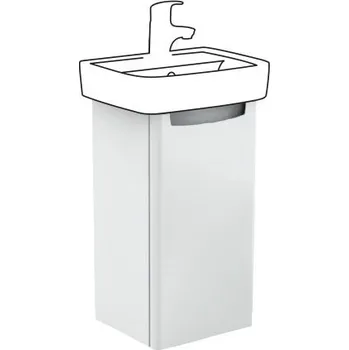 Koupelnový nábytek Skříňka s 1 poličkou pro umyvadlo 50 cm, univerzální, bílá/bílá