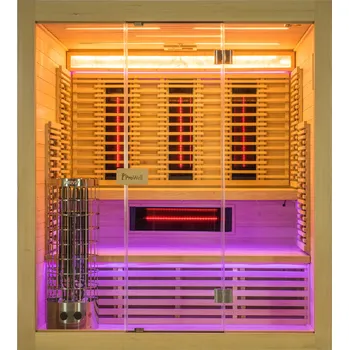 Infrasauna Sauna ProWell COMBI C3 Hemlock RedGlass