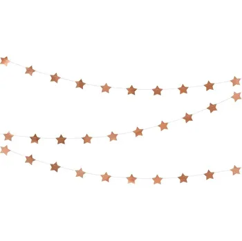 Girlanda HVĚZDY ROSEGOLD