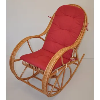 Křeslo Axin Trading s.r.o. Houpací křeslo Bujak - polstr vínový melír