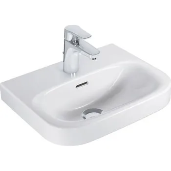 Umyvadlo Umyvadlo 55x45cm, s otvorem a přepadem, bílé, DERBY VIGOUR