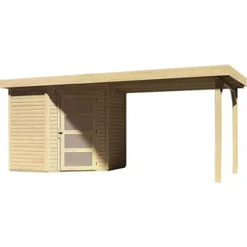 Zahradní domek LANIT PLAST, s.r.o. dřevěný domek KARIBU SCHWANDORF 3 + přístavek 280 cm (77742) natur LG3897