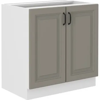 Stolarz-Lempert Kuchyňská skříňka Stilo ClayGRWH - dolní 80 D 2F, Clay Grey + bílá