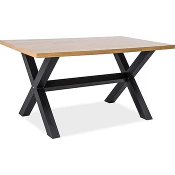 STŮL xAVIERO DÝHA DUB/ČERNÁ 150x90
