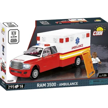 Stavebnice COBI Americký automobil RAM 3500 Ambulance COBI 24609 - RAM collection 1:35