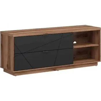 Televizní stolek FORN televizní stolek RTV2S, dub delano tmavý/černý mat - SLEVA 3% s kodem radost25