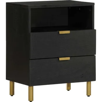 Noční stolek vidaXL Noční stolek černý 50 x 33 x 62 cm kompozitní dřevo [4017658]