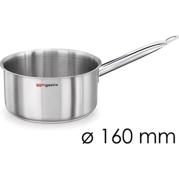 Hrnec G.Gastro Hrnec s rukojetí - Ø 160 mm - výška 110 mm | Hrnec s rukojetí | Hrnec na mléko | Nerezový hrnec