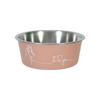 Miska pro psa Miska nerez pes LOVE DOG 750ml růžová Zolux