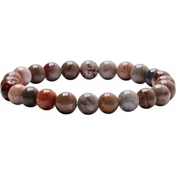 Náramek Zkamenělý korál náramek korálky obvod cca 16 až 22 cm