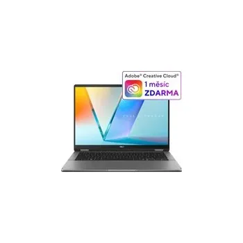 Notebook ASUS Vivobook 14 Flip - Ultra 7 Processor 256V/16GB/1TB SSD/14"/WUXGA/OLED/Touch/2y PUR/Win 11 Home/šedá