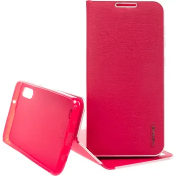 Pouzdro na mobilní telefon Pouzdro Vennus Book Silver Samsung Galaxy A10 A105 Červené