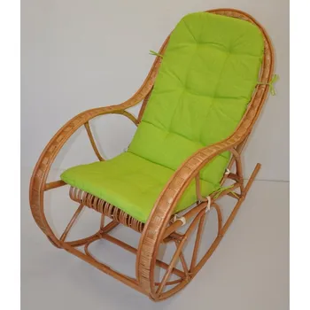 Křeslo Axin Trading s.r.o. Houpací křeslo Bujak - polstr světle zelený melír