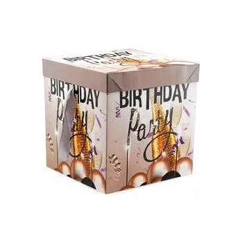 Dárková taška Kartonová dárková krabička "Happy Birthday" 25x25x25 cm 31565 Nové zboží