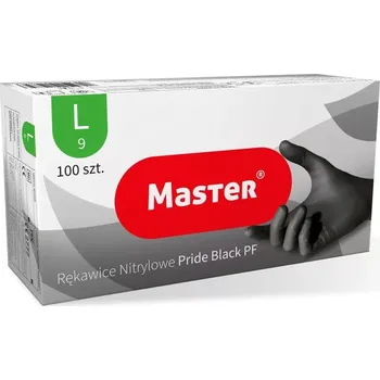 Rukavice Master - nitrilové rukavice - černé - vel. L - 100 ks