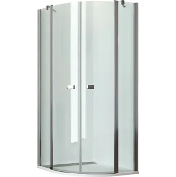 Kout 1/4kruh s dvoudílnými dveřmi 1000x2000 mm, R500, aluchrom/sklo 6 mm čiré, úprava AP, D11