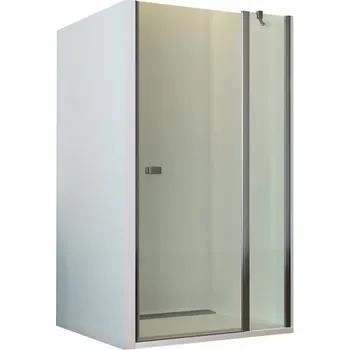 Sprchové dveře Dveře jednokřídlé s pevnou stěnou v rovině 900x2000 mm, aluchrom/sklo 6 mm čiré, úprava AP, D10