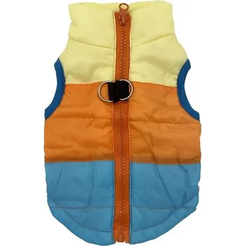 Obleček pro psa Surtep Pruhovaná vesta žlutá/oranžová/modrá L