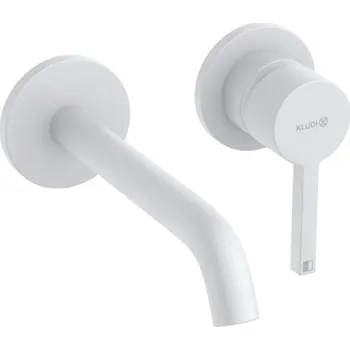 Kludi Nova Fonte Pura Baterie umyvadlová podomítková - vrchní díl, vyložení 180 mm, bílá matná, 202445315