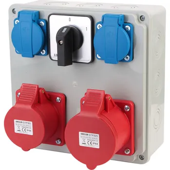 Rozvaděč Stavební rozvaděč 1x32A, 1x16A, 2x230V + spínač L-0-P IP44