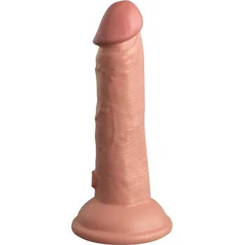 Vibrátor 6" Vibrating + Dual Density Silicone Cock