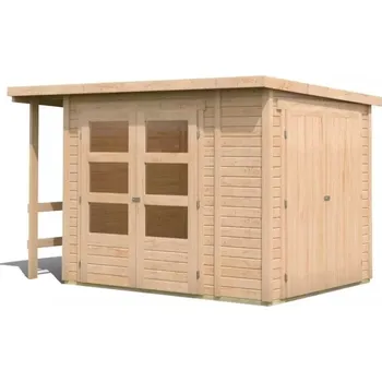 Zahradní domek LANIT PLAST, s.r.o. dřevěný domek KARIBU multifunkční (93796) natur LG4162