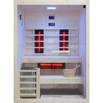 Infrasauna Sauna ProWell COMBI C1 Hemlock RedGlass