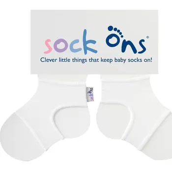 Sock Ons Návleky na ponožky 6-12 měsíců White
