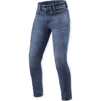 Moto oblečení REVIT kalhoty jeans PISTON 3 SK Extra Short medium blue used - 34