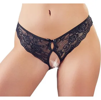 Dámské erotické kalhotky Cottelli collection Crotchless Lace Slip, L