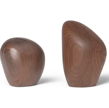 Sklenice Sada slánky a pepřenky CAIRN, sada 2 ks, světle hnědá, dřevo, ferm LIVING