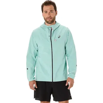 Pánská větrovka Asics Metarun Waterproof Jacket M 2011D121300 - oasis green XL