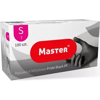 Rukavice Master - nitrilové rukavice - černé - vel. S - 100 ks