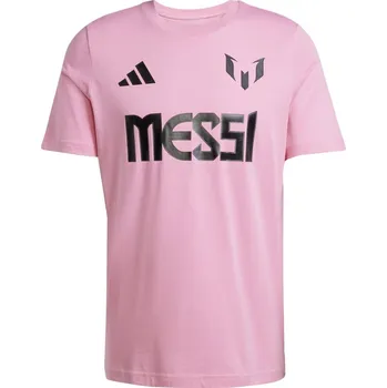Pánské tričko Adidas Tričko MESSI Name and number pink velikost: S