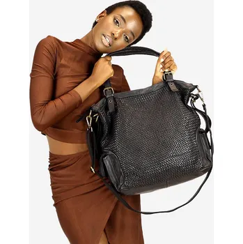 Kabelka Marco Mazzini Kožená kabelka přes rameno Mazzini M202 černá