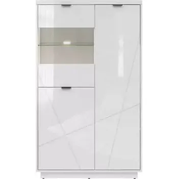 Vinotéka FORN vitrína REG2D1W, bílý lesk - SLEVA 3% s kodem radost25